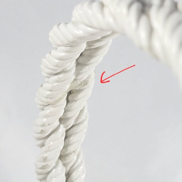 Vintage Italian Porcelain Basket Capodimonte Style Italy Pink Rose Flower Decor - Picture 10 of 12